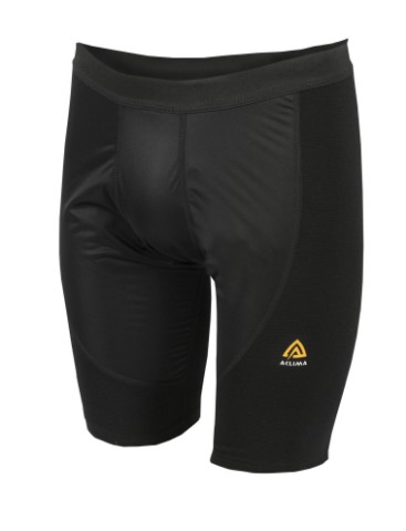 Aclima WarmWool Shorts long windstop - Underställsbyxor med vindskydd i fram, Herr