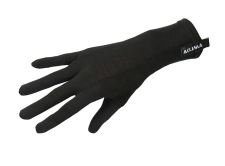 Aclima HotWool Heavy Liner Gloves Jet Black - Löparhandske i Merinoull<