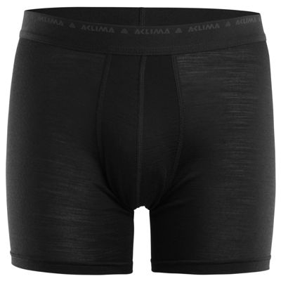 Aclima LightWool Boxer Shorts - Svarta kalsonger i Merinoull för herrar