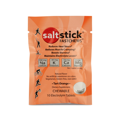 SaltStick Fastchews Orange - 10st Elektrolyt tuggtabletter med apelsinsmak