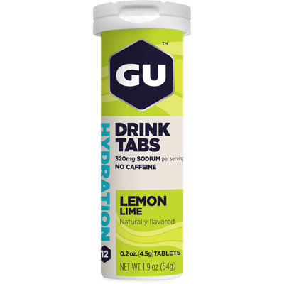 GU Hydration Drink Tabs 12 Pieces Lemon Lime - Kalorifri elektrolytdryck 12 brustabletter