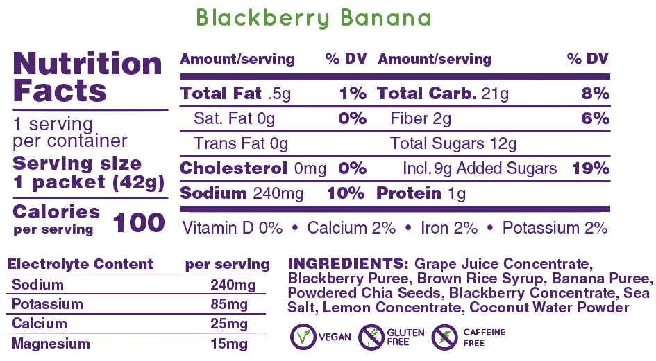 Hüma Energi Gel + - Blackberry Banana