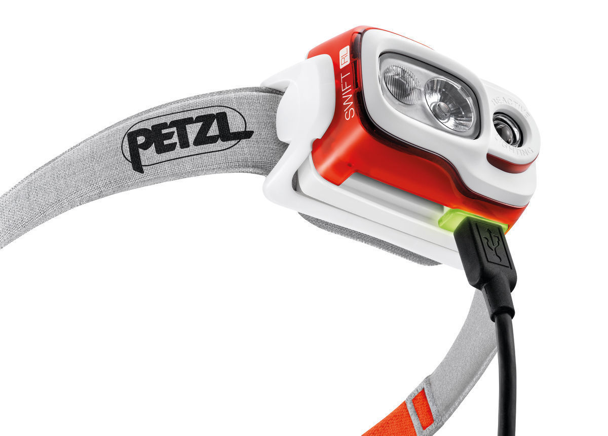 Petzl SWIFT® RL Orange - Pannlampa för terränglöpning 900 Lumen