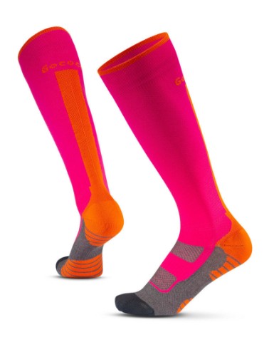 	Gococo Compression Superior Cerise/Orange - Kompressionsstrumpa