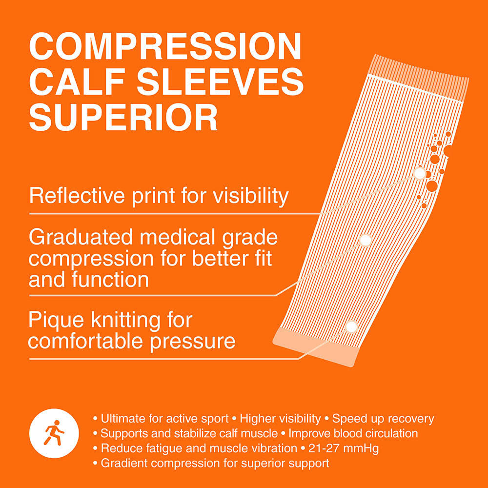Gococo Compression Calf Sleeves Superior Orange