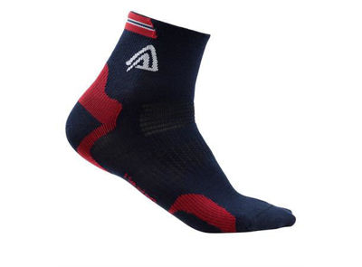 Aclima Running Socks 2 PK i Merinoull - Blue/ Red/ White