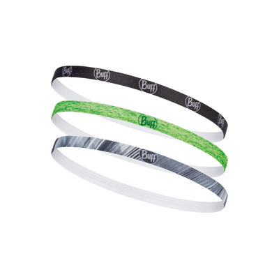 Buff Hårband med silikon - 3-pack - svart,  grön, grå