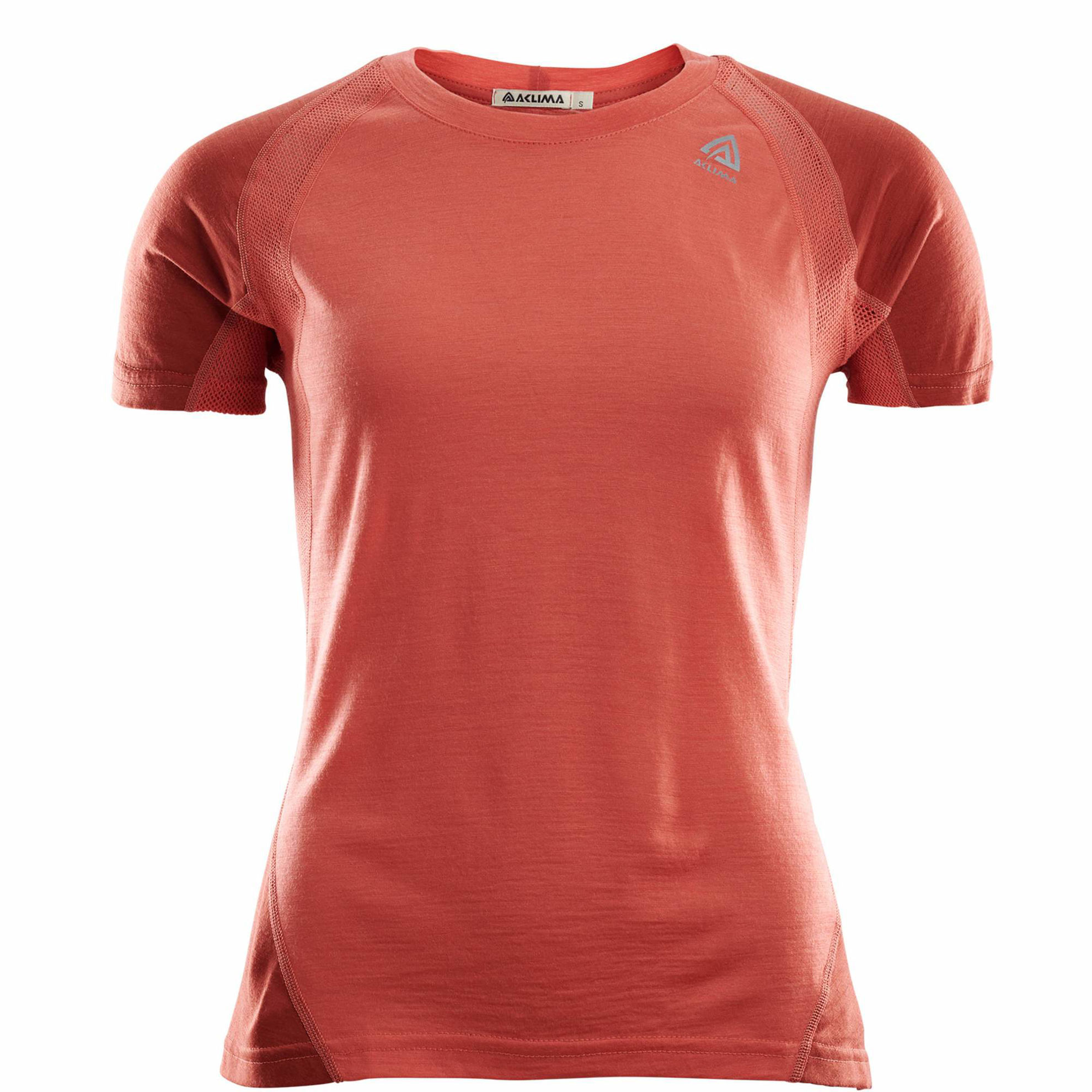 Aclima LightWool sports t-shirt - Burnt Sienna/Red Ochre - löpartröja i Merinoull Dam