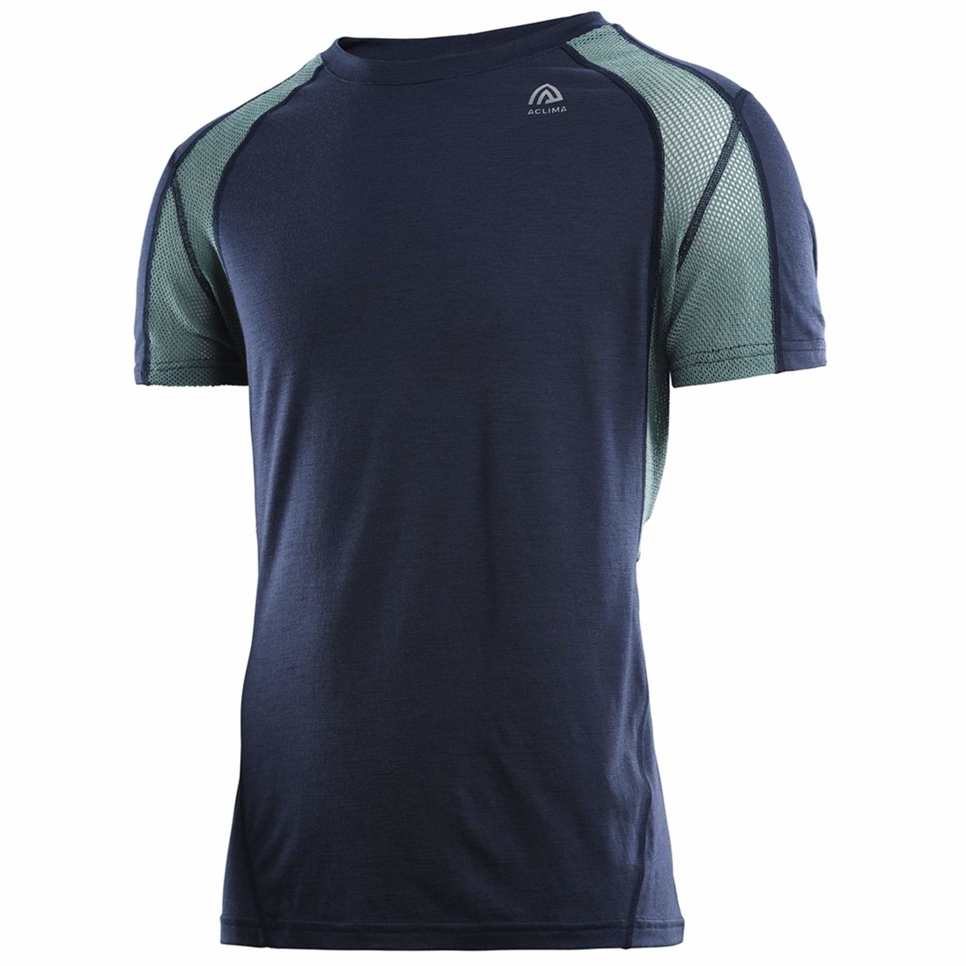 Aclima LightWool sports t-shirt - Navy Blazer/North Atlantic - löpartröja i Merinoull Herr