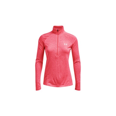 Under Armour Tech 1/2 Zip Twist Cerise - Långärmad löpartröja, Dam