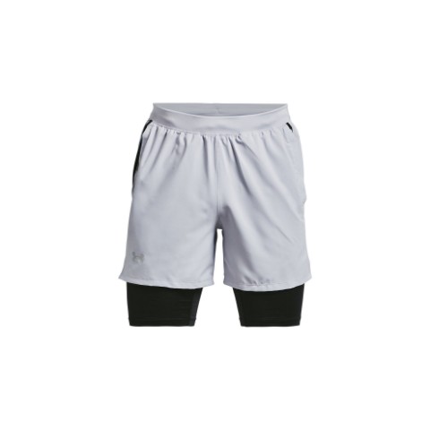 Under Armour Launch 2 in 1 Shorts Mod Gray - Löparshorts, Herr