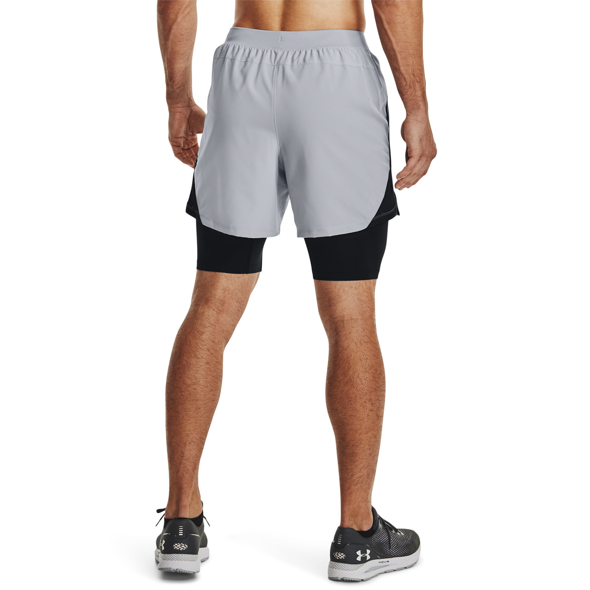 Under Armour Launch 2 in 1 Shorts Mod Gray - Löparshorts, Herr