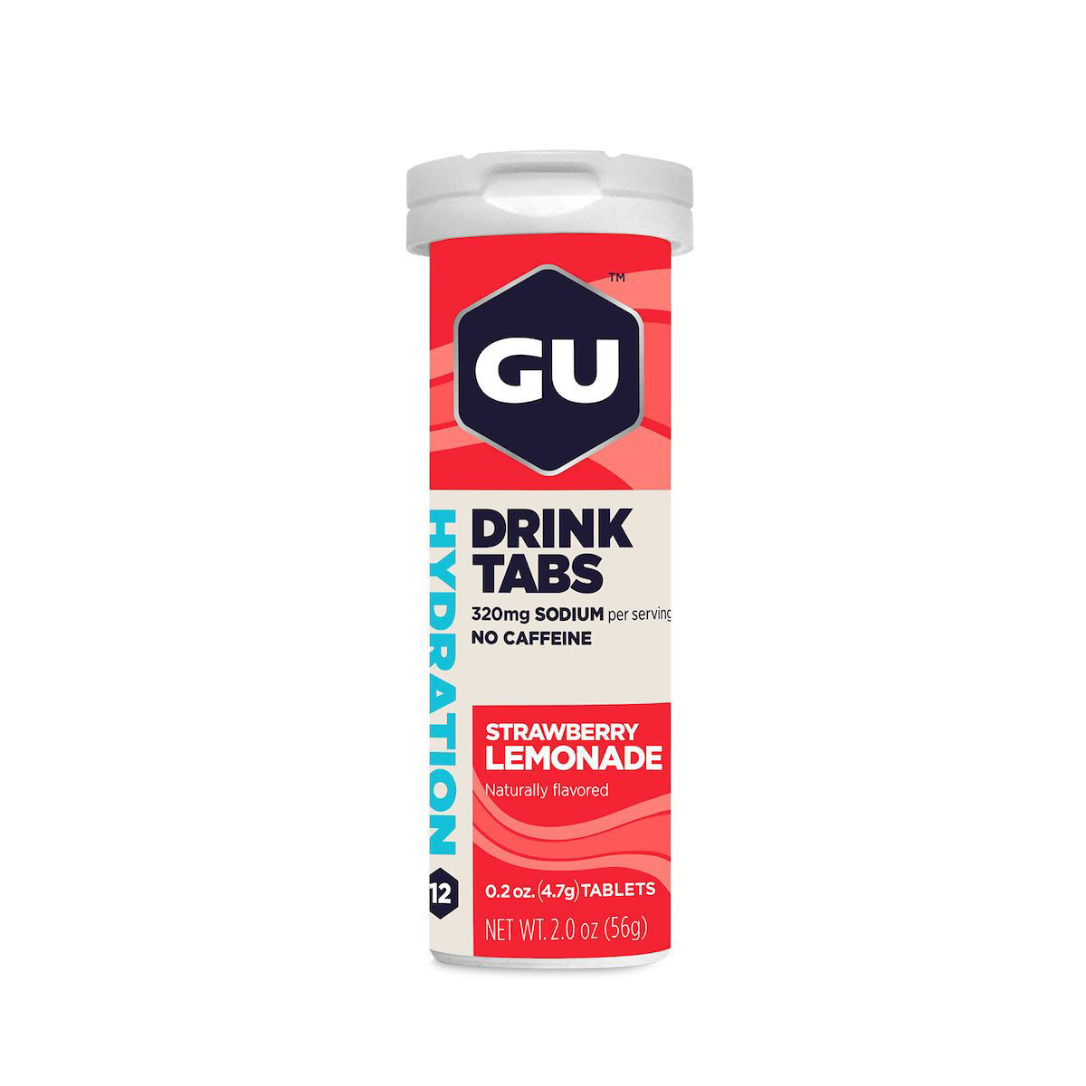 GU Hydration Tabs Strawberry Lemonade - Kalorifri elektrolytdryck 12 brustabletter
