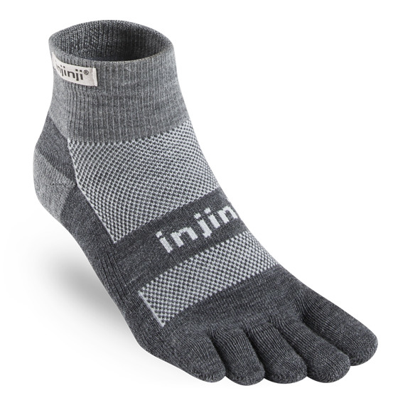 Injinji tåstrumpor i merinoull Outdoor Mini-C Charcoal