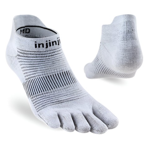 	Injinji Run No-Show Gray - Tåstrumpor