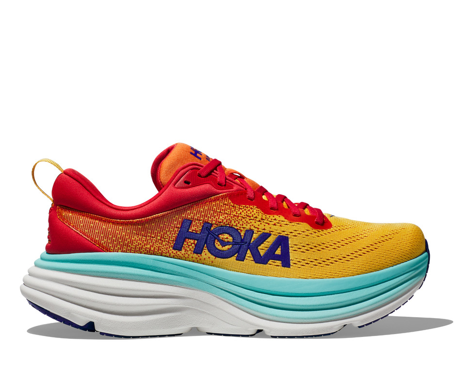 Hoka M Bondi 8 Gulröd - Herrmodell