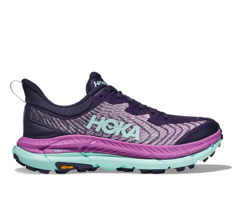 Hoka Women MAFATE SPEED 4 NIGHT SKY / ORCHID FLOWER - Dam Trail