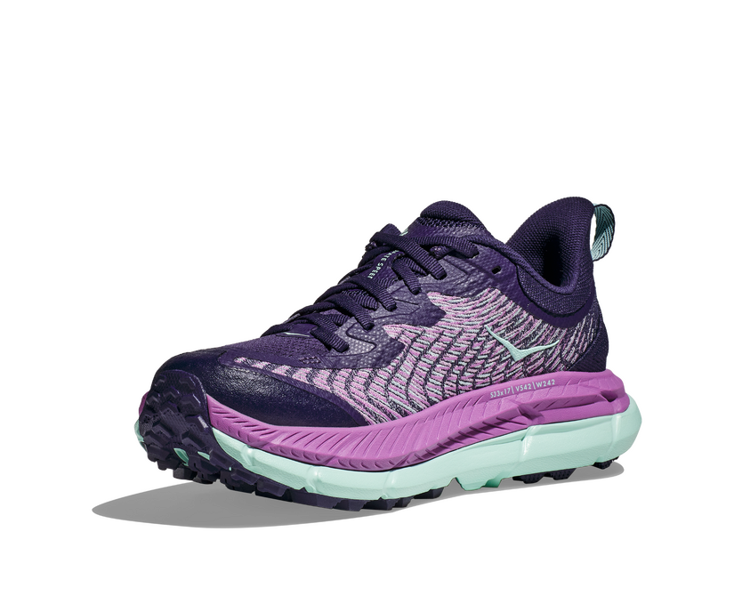 Hoka Women MAFATE SPEED 4 NIGHT SKY / ORCHID FLOWER - Dam Trail